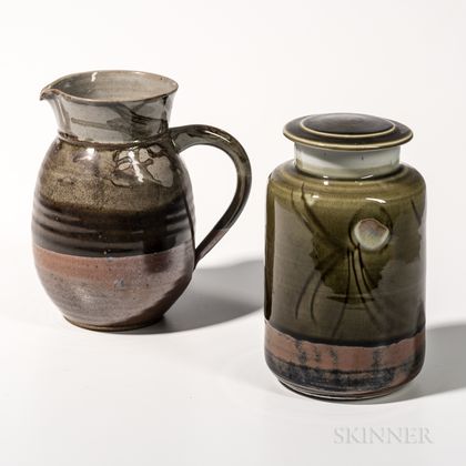 Gerry Williams Pitcher and Covered Cannister