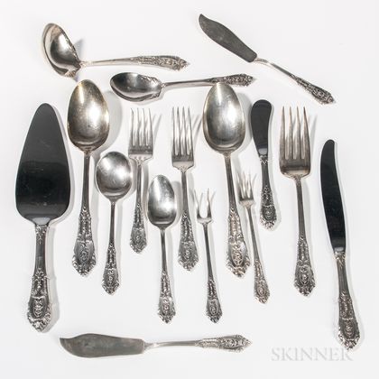 Wallace Rose Point Sterling Silver Flatware Service