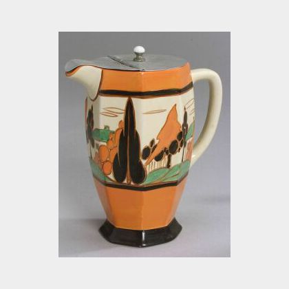 Clarice Cliff Pottery Hot Water Pitcher