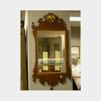 Chippendale-style Mahogany and Parcel-gilt Looking Glass. 