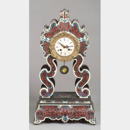 French Louis XIV-style Boulle-style Mantel Clock