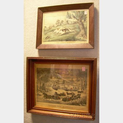 Lot of Two Currier & Ives Small Folio Prints