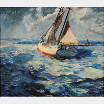 Frederick Lester Sexton (American, 1889-1975) Sailing