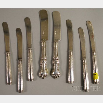 Eight Sterling-handled Knives