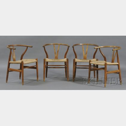 Four Hans Wegner Chairs