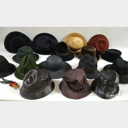 Sixteen Assorted Vintage and Designer Men's and Women's Hats