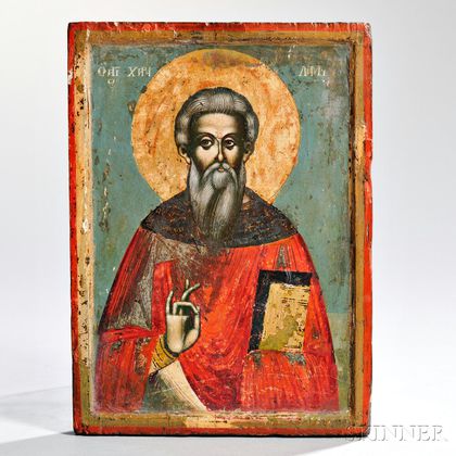 Russian Icon Depicting a Saint