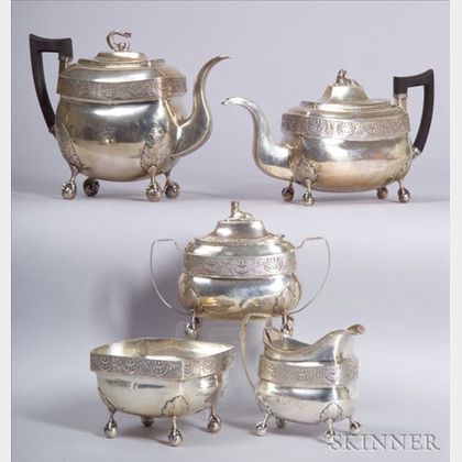 Assembled Five-Piece Silver Tea and Coffee Service