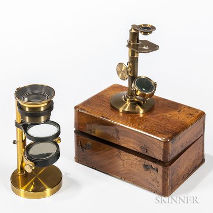Two Lacquered brass Dissecting Microscopes