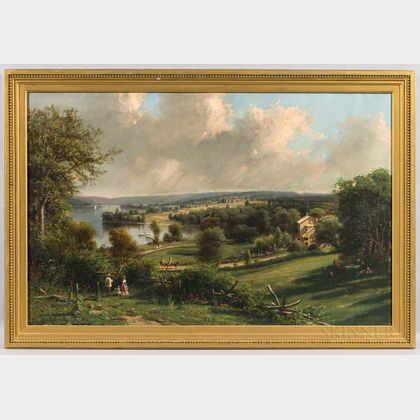 George Lafayette Clough (New York, 1824-1901),Springside, the Summer Home of the John Newcomb Knapp Family on Owasco Lake, Near Aubu 
