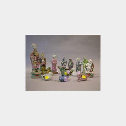 Fifteen Chinese Ceramic Figures
