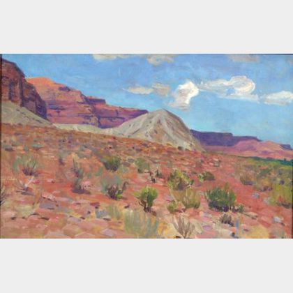 Sold at auction Richard Lorenz (German/American, 1858-1915) Desert View ...