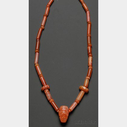 Pre-Columbian Carnelian Necklace