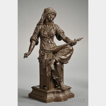 Bronzed Metal Figure of a Gypsy