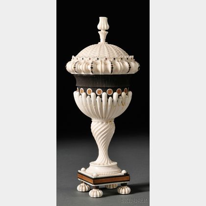 Ivory and African Blackwood Classical Lidded Cup