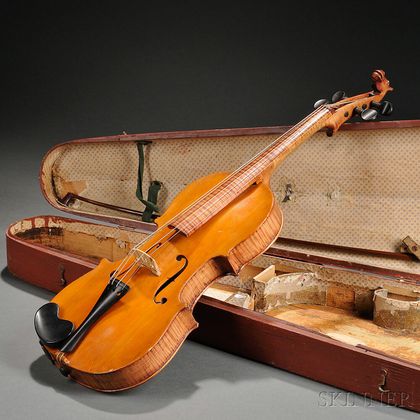 Cased Horse Head-carved Violin