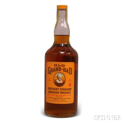 Old Grand Dad Kentucky Straight Bourbon Whiskey 1963, 1 quart bottle 