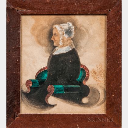 James Sanford Ellsworth (American, 1802/03-1874) Portrait of Mrs. Huldah Wilson Ellsworth