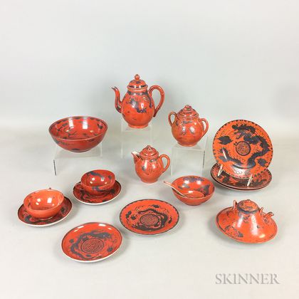 Sixteen Pieces of Chinese Export Porcelain Teaware. Estimate $20-200