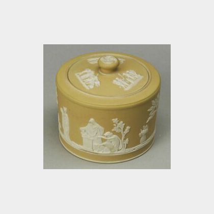 Wedgwood Yellow Jasper Dip Sucrier and Cover