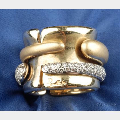 18kt Bi-color Gold and Diamond Ring, Pomellato
