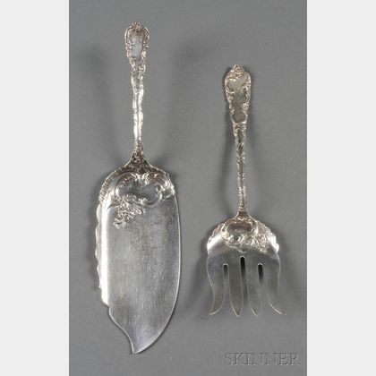 Pair of Wendell Manufacturing Co. Sterling Fish Servers