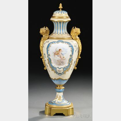 Sevres Gilt-bronze Mounted Vase and Cover