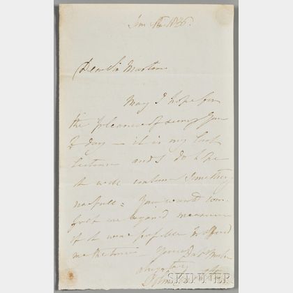 Constable, John (1776-1837) Autograph Letter Signed, 16 June 1836.