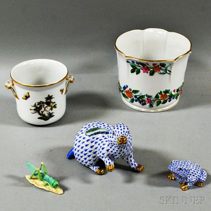 Five Herend Porcelain Items
