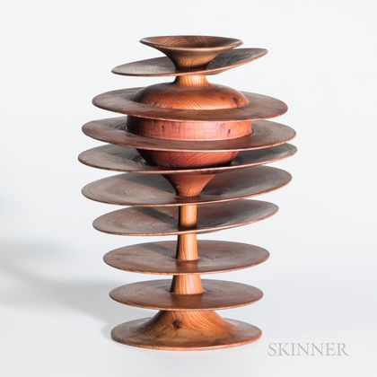 Melvyn Firmager Infinity Vessel Turned Wood Sculpture