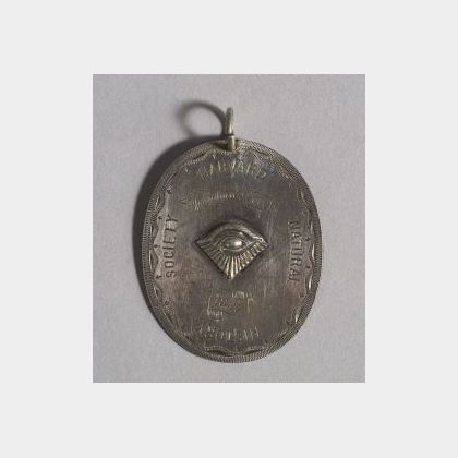 Engraved Harvard Natural History Society Silver Medallion