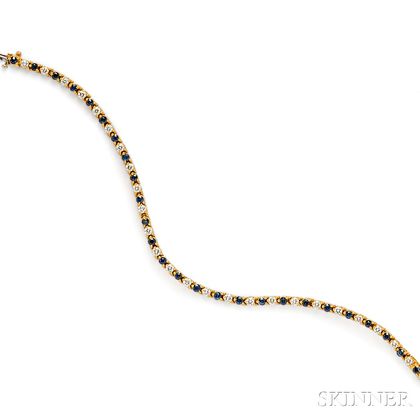18kt Gold, Sapphire, and Diamond Bracelet, Tiffany & Co.