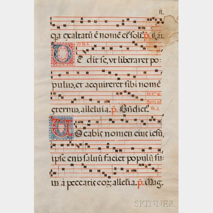 Illuminated Manuscript Leaves, Songs from the Canticles.