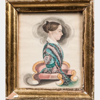James Sanford Ellsworth (American, 1802/03-1874) Portrait of Lucinda Wilson Bushnell