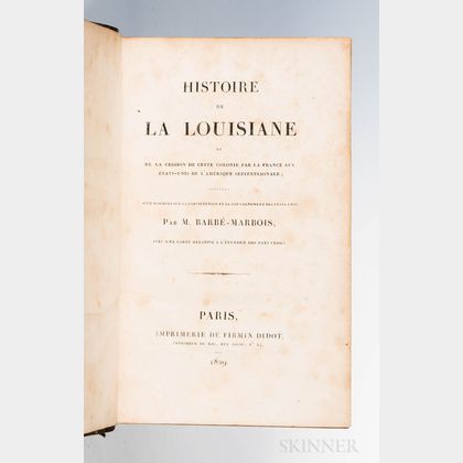 Barbe-Marbois, François (1745-1837) Histoire de la Louisiane.