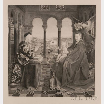 Léopold Flameng (French, 1831-1911),After Jan van Eyck (Flemish, c. 1380/90-1441) La Vierge d'Autun