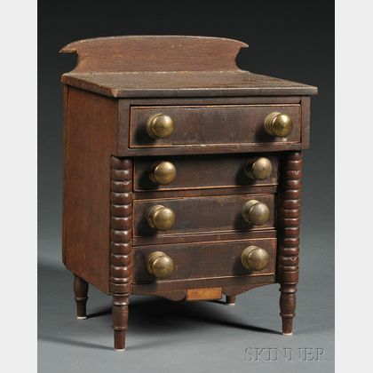 Miniature Grain-painted Chest of Drawers
