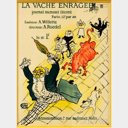 After Henri de Toulouse-Lautrec (French, 1864-1901) La Vache Enragée