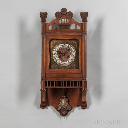 German Art Nouveau Wall Clock
