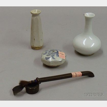 Four Asian Pottery and Writing Items