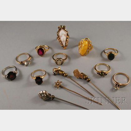 Group of Gold and Gemstone Jewelry