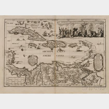Caribbean Islands. Heinrich Scherer (1628-1704) Archipelagus Americanus