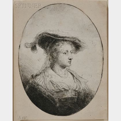 Ferdinand Bol (Dutch, 1616-1680) Portrait of a Woman in an Oval