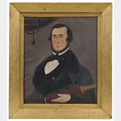 George Hartwell (Massachusetts, 1815-1901) Portrait of a Sea Captain, Reportedly Rufus S. Fales, Esq. (1812-1858)
