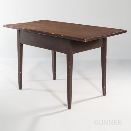 Brown-painted Pine Table