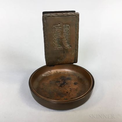 Roycroft Engraved and Hammered Copper Smoking Accessory