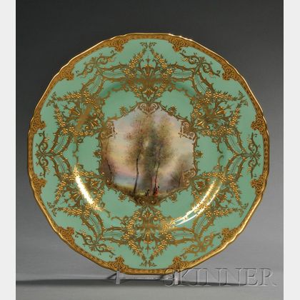 Twelve Royal Worcester Porcelain Handpainted Service Plates