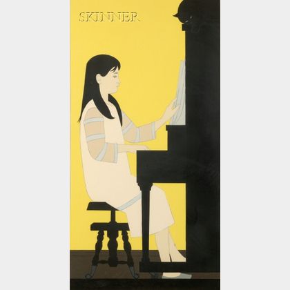Will Barnet (American, b. 1911) Girl at Piano