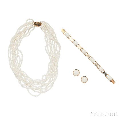 14kt Gold and White Coral Suite, Gump's