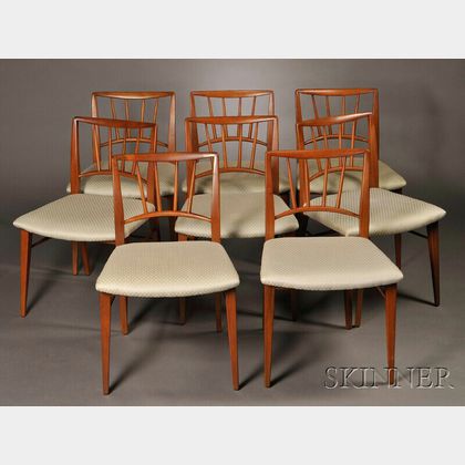 Eight Edward Wormley for Dunbar Dining Chairs